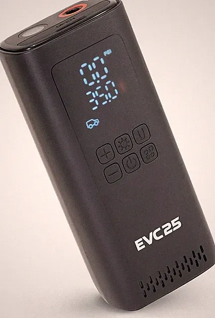 Every Vehicle Carry EVC25 - Rechargeable, Portable Compressor - LED Gauge W/Pres