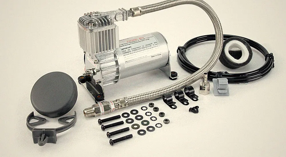 Viair 100C Silver Truck Mount Air Compressor for Train Horns - 12 Volt, 130 PSI