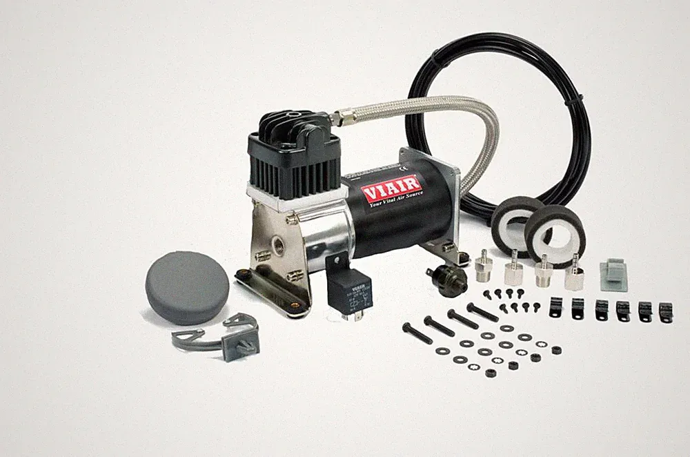 VIAIR 280C Black & Silver Truck Mount Air Compressor for Tire Inflation - 12V